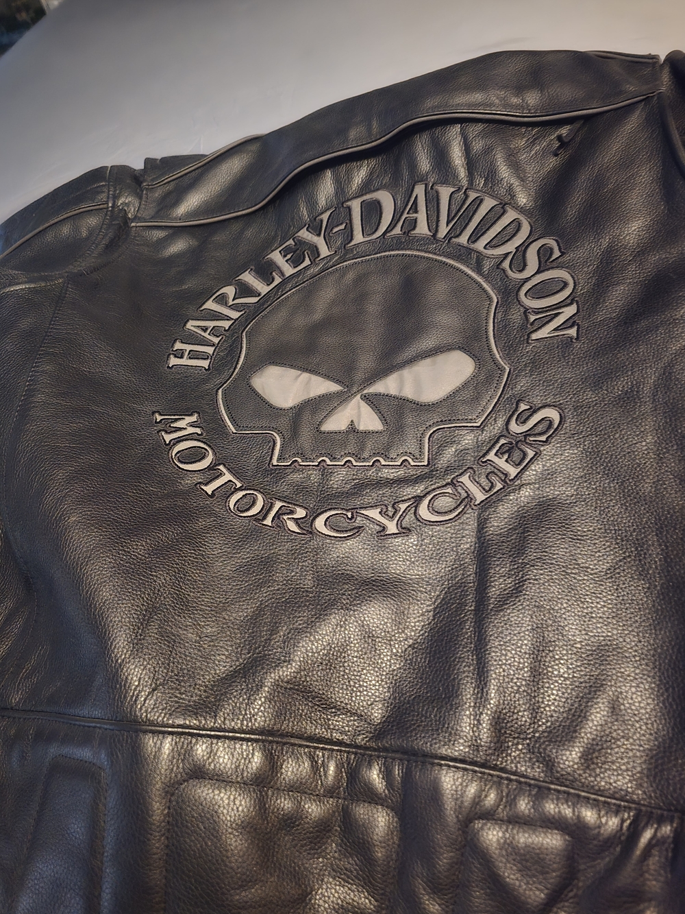 Harley-Davidson Men's Black Leather Biker Jacket Size L